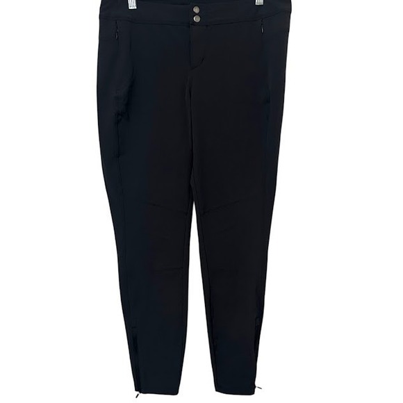 KUHL Black Trascendr Skinny Nylon Hiking‎ Outdoor Zipper Hem Pants Womens 12 - Picture 1 of 5